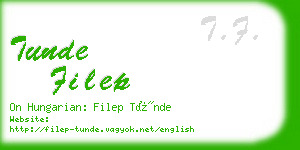 tunde filep business card